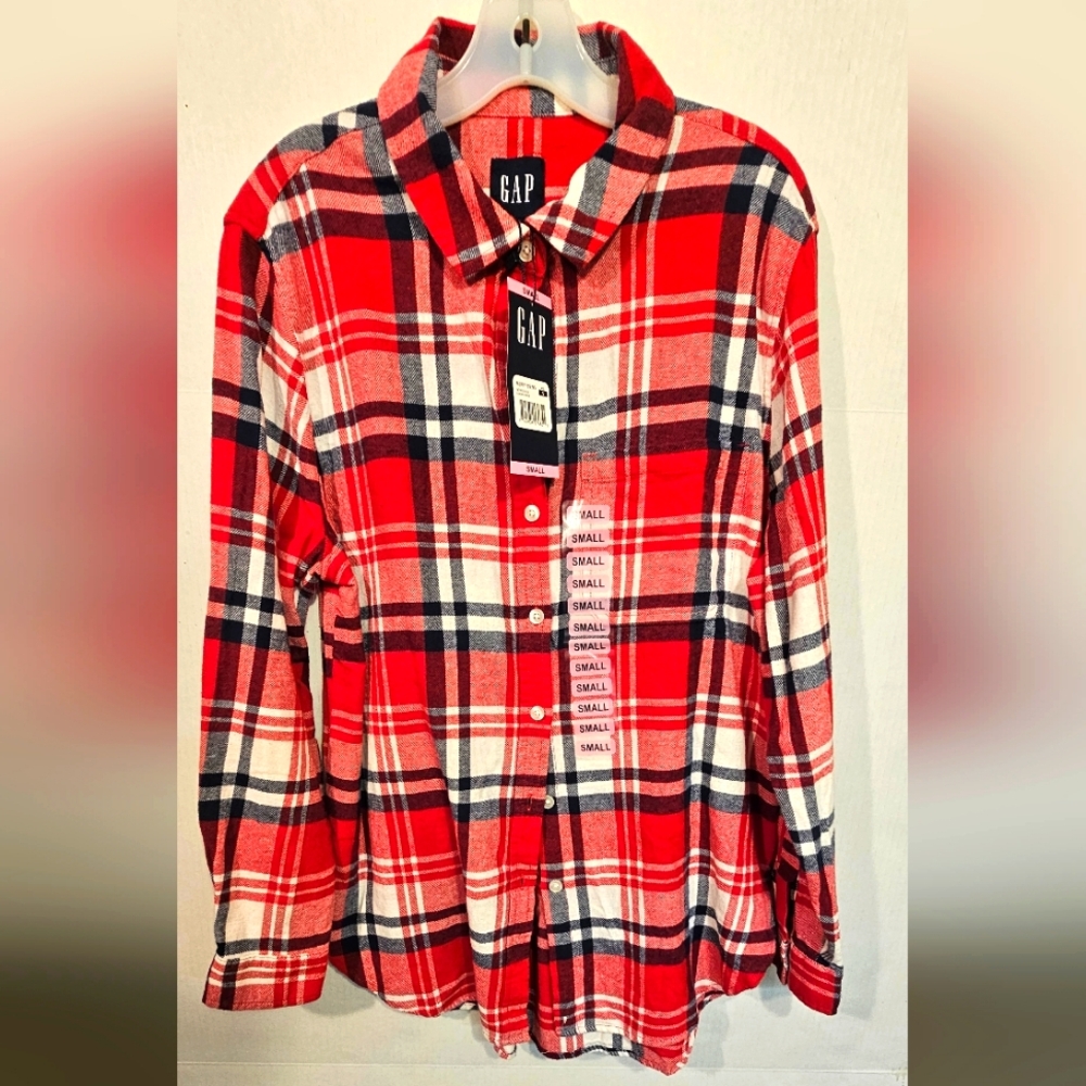 Ladies Longsleeve GAP Flannel Shirt